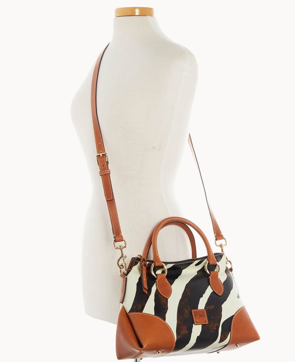 Dooney & Bourke Zebra Leather Satchel 30 Zebra