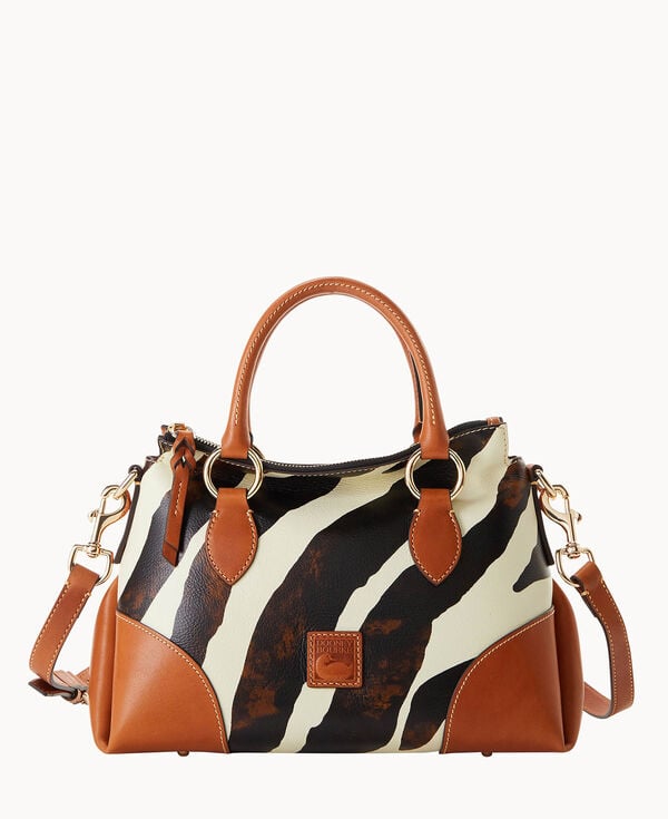 dooney & bourke Zebra Leather Satchel 30 Zebra