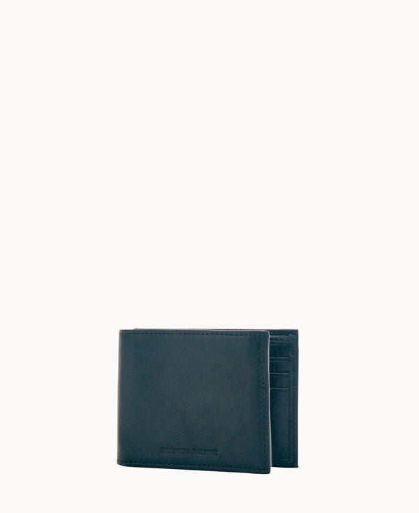 Dooney & Bourke Florentine Billfold With Train Pass Black Black