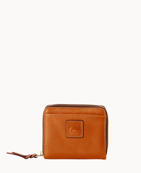 dooney & bourke Florentine Small Zip Around Wallet Natural
