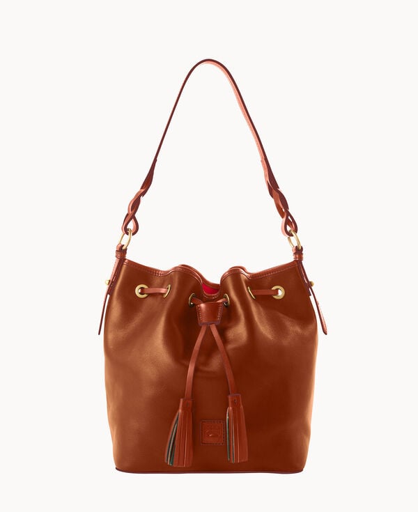 dooney & bourke Florentine Tasha Drawstring Chestnut Tan