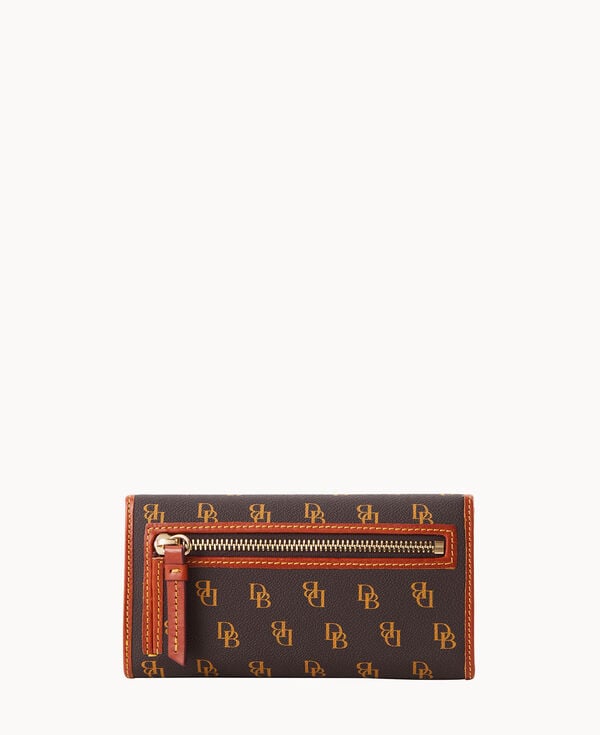 Dooney & Bourke Gretta Continental Clutch Brown Tmoro