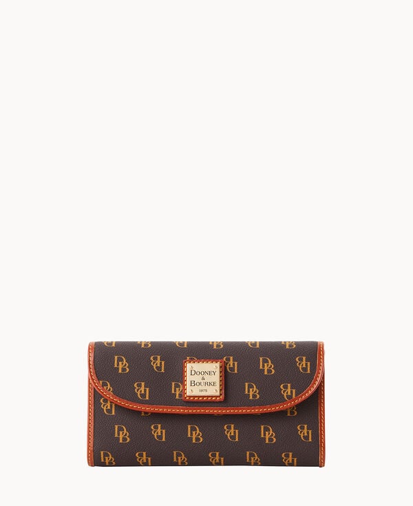 dooney & bourke Gretta Continental Clutch Brown Tmoro