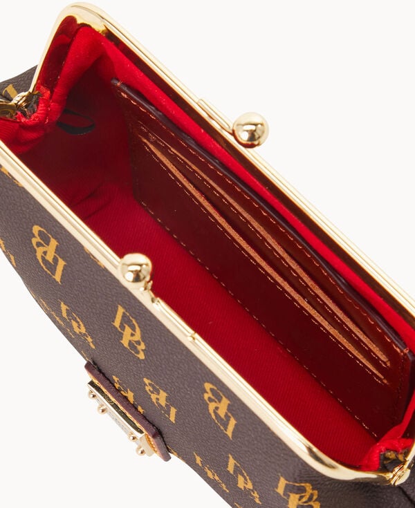 Dooney & Bourke Gretta Large Framed Purse Brown Tmoro