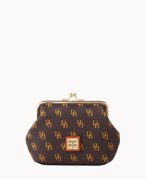 dooney & bourke Gretta Large Framed Purse Brown Tmoro