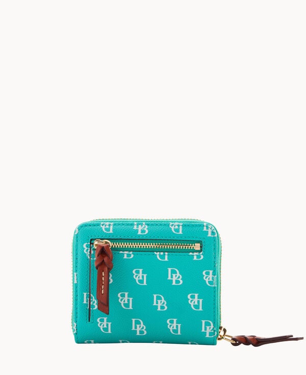 Dooney & Bourke Gretta Small Zip Around Wallet Sea Foam