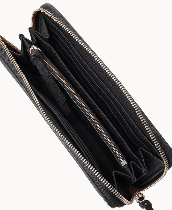 Dooney & Bourke Henrys Large Zip Around Wristlet Black