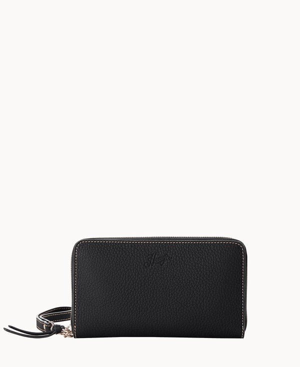 dooney & bourke Henrys Large Zip Around Wristlet Black