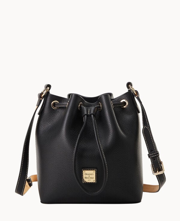 dooney & bourke Lucca Leather Crossbody Drawstring Black