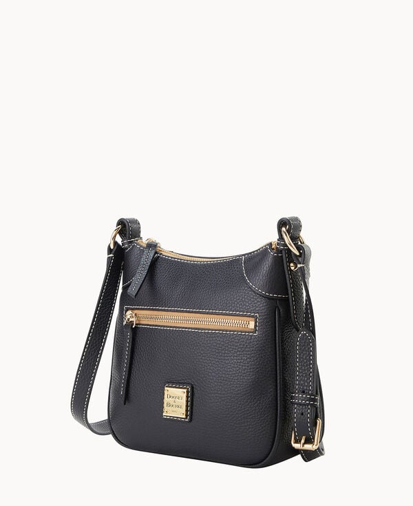 Dooney & Bourke Lucca Leather Front Zip Crossbody Black