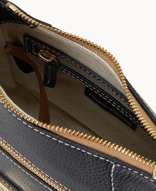 Dooney & Bourke Lucca Leather Front Zip Crossbody Black