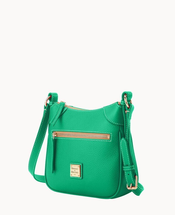 Dooney & Bourke Lucca Leather Front Zip Crossbody Kelly Green