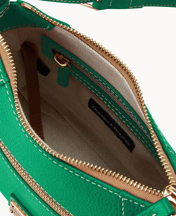 Dooney & Bourke Lucca Leather Front Zip Crossbody Kelly Green