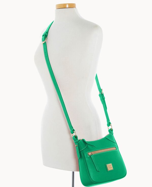 Dooney & Bourke Lucca Leather Front Zip Crossbody Kelly Green