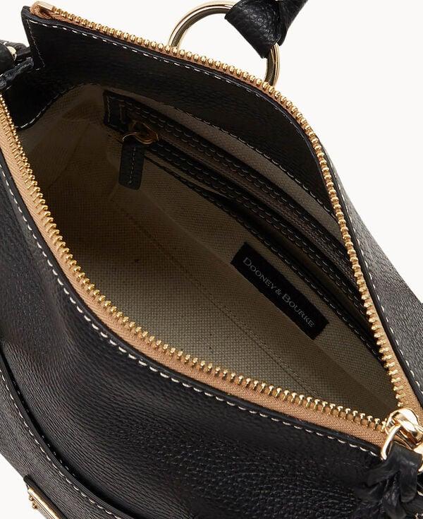 Dooney & Bourke Lucca Leather Satchel With Pocket Black
