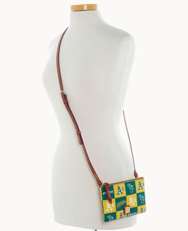 Dooney & Bourke MLB Athletics Top Zip Crossbody Green