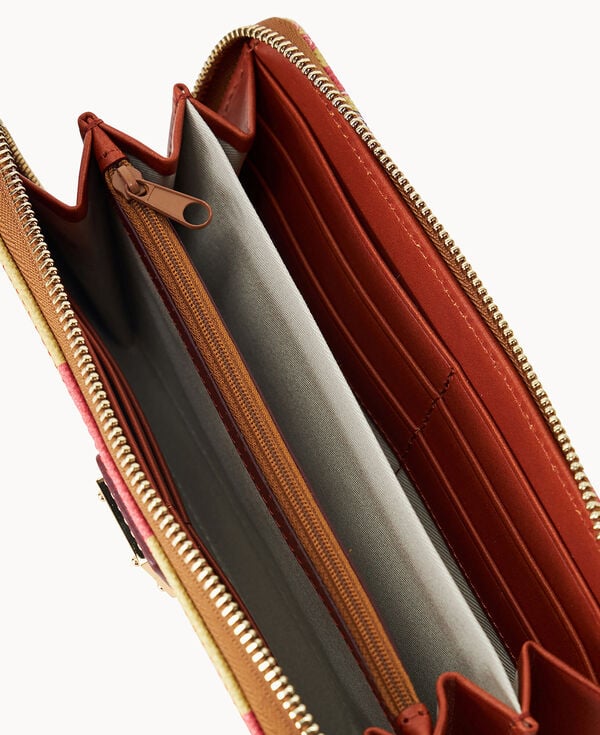 Dooney & Bourke NFL 49ERS Large Zip Around Wristlet Red