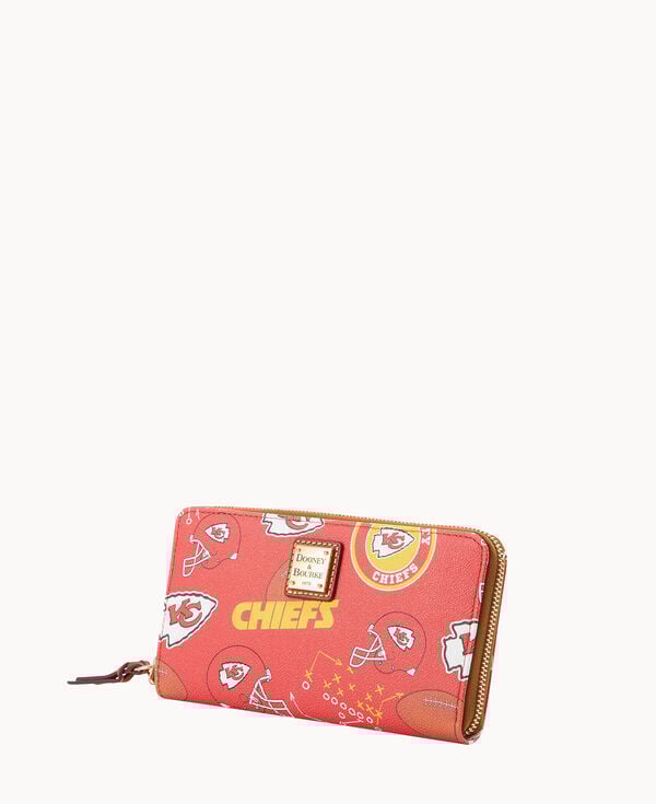 Dooney & Bourke NFL Chiefs Large Zip Around Wristlet Red
