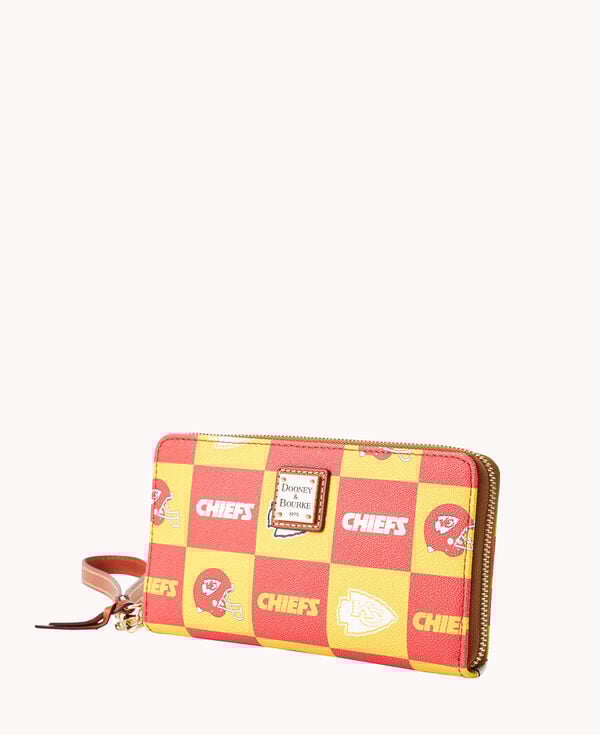 Dooney & Bourke NFL Chiefs Large Zip Around Wristlet Red