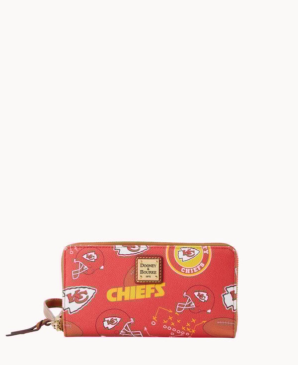 dooney & bourke NFL Chiefs Large Zip Around Wristlet Red