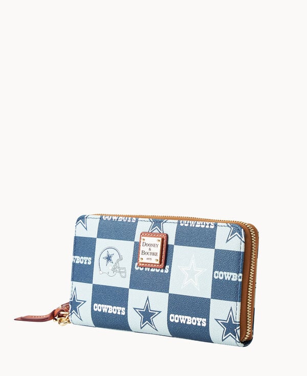 Dooney & Bourke NFL Cowboys Large Zip Around Wristlet Navy