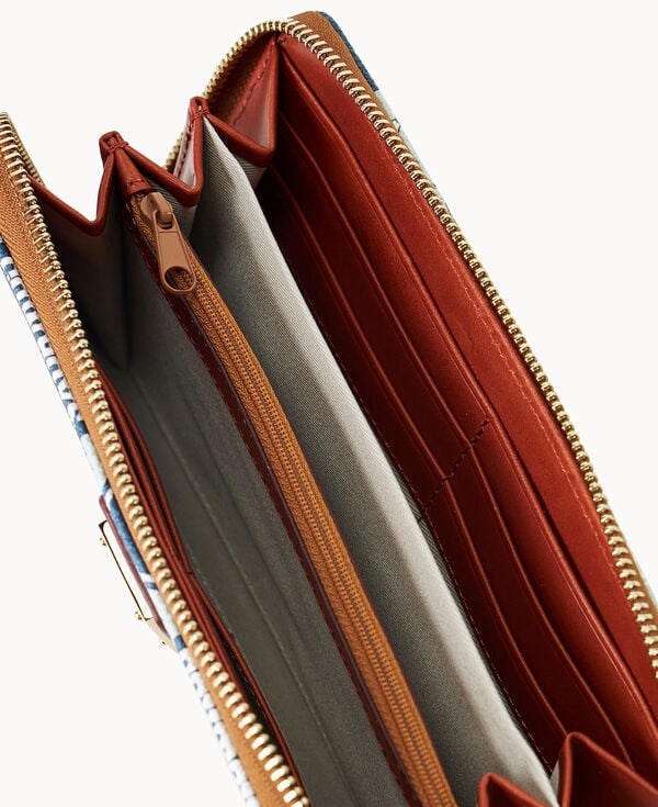 Dooney & Bourke NFL Cowboys Large Zip Around Wristlet Navy