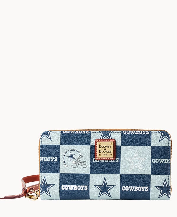 dooney & bourke NFL Cowboys Large Zip Around Wristlet Navy