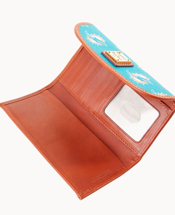 Dooney & Bourke NFL Dolphins Continental Clutch Turquoise
