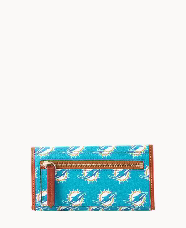 Dooney & Bourke NFL Dolphins Continental Clutch Turquoise
