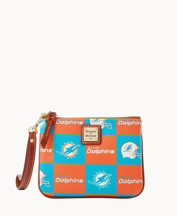 dooney & bourke NFL Dolphins Stadium Wristlet Spearmint