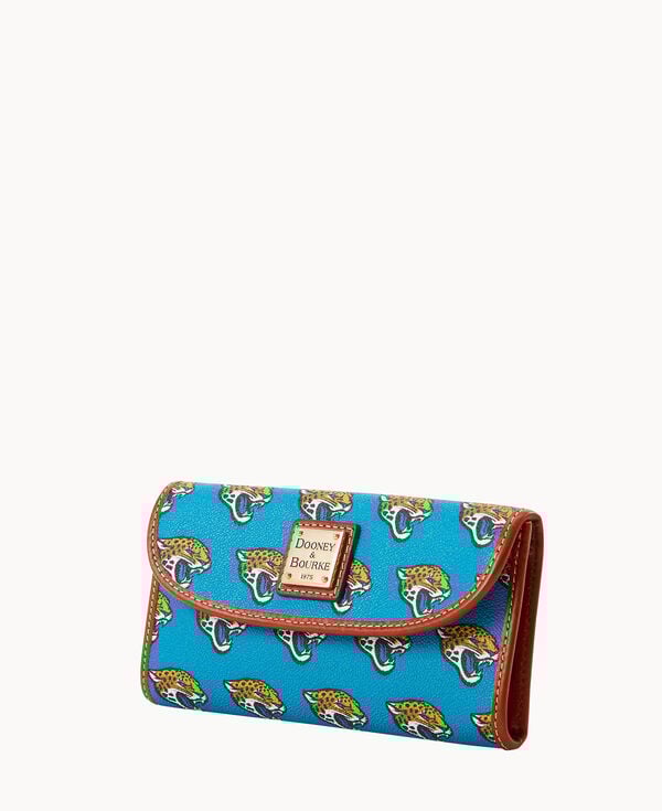 Dooney & Bourke NFL Jaguars Continental Clutch Turquoise