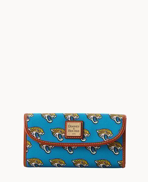 dooney & bourke NFL Jaguars Continental Clutch Turquoise
