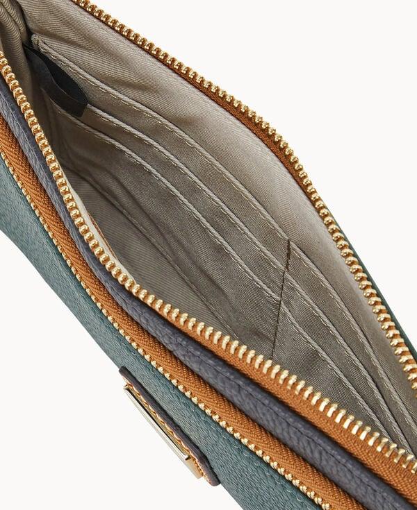 Dooney & Bourke NFL Packers Double Zip Wristlet Forest