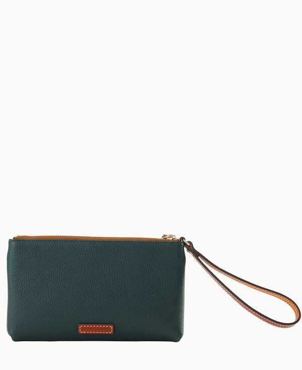 Dooney & Bourke NFL Packers Double Zip Wristlet Forest