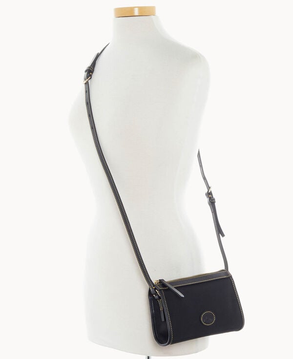 Dooney & Bourke Nylon Small East West Crossbody Black Black