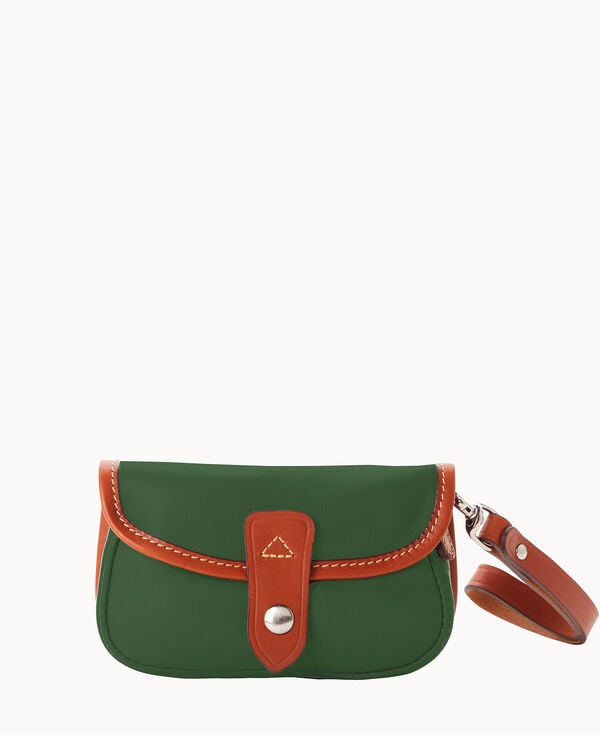 dooney & bourke Oncour Elba Flap Wristlet Light Green