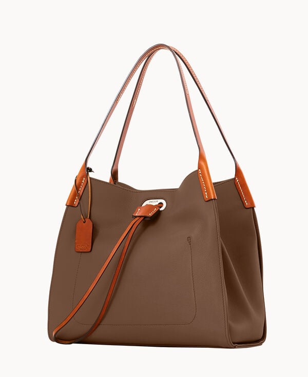 Dooney & Bourke Oncour Twist Small Full Up Two Dark Taupe