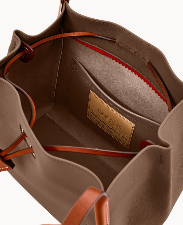 Dooney & Bourke Oncour Twist Small Full Up Two Dark Taupe