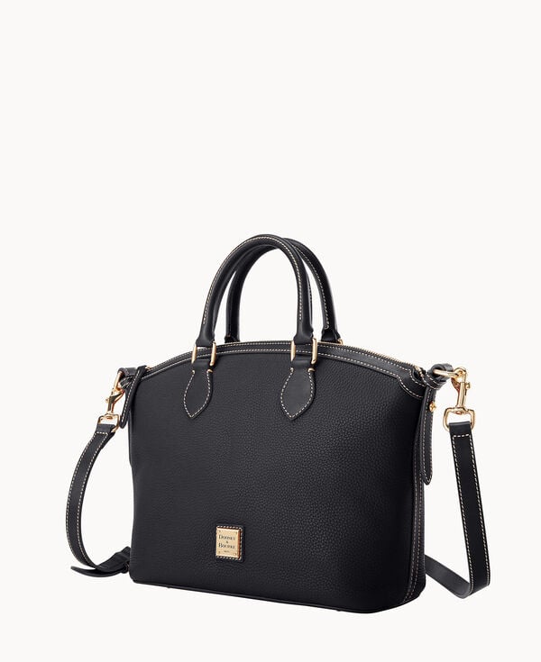 Dooney & Bourke Pebble Grain Domed Satchel Black Black