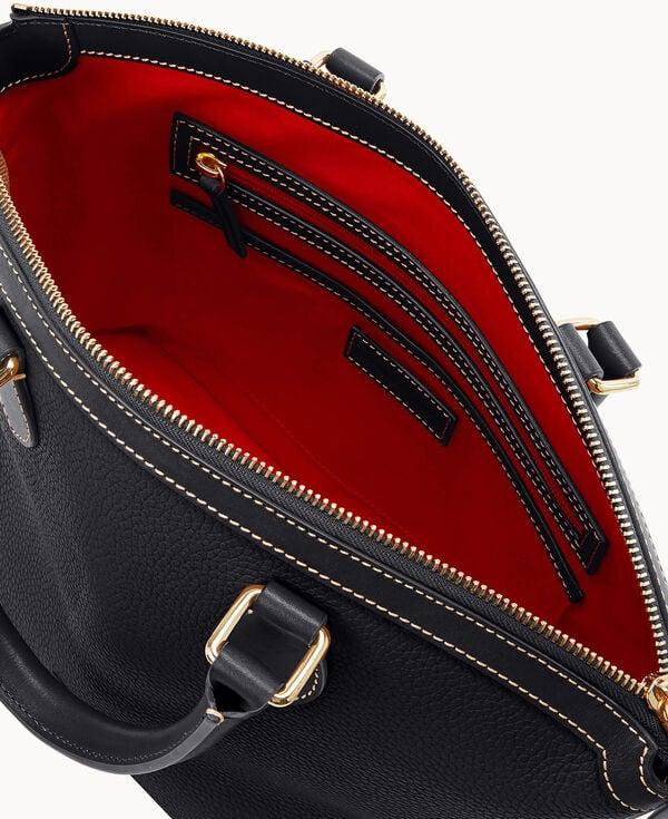 Dooney & Bourke Pebble Grain Domed Satchel Black Black