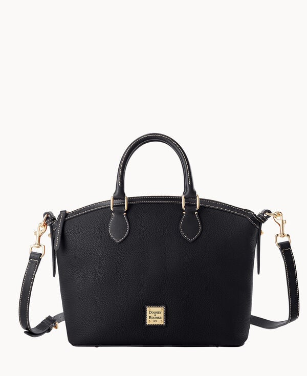 dooney & bourke Pebble Grain Domed Satchel Black Black