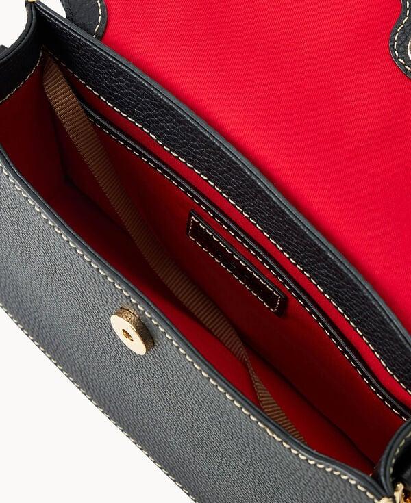 Dooney & Bourke Pebble Grain East West Flap Crossbody Black Black