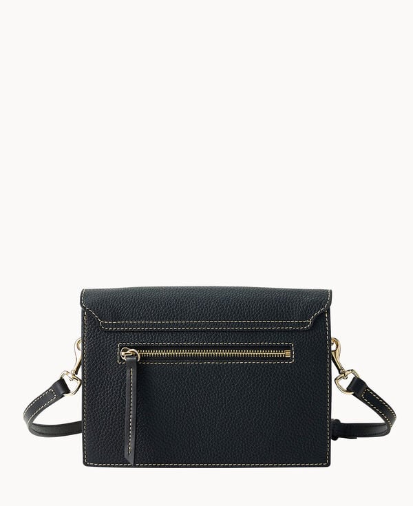 Dooney & Bourke Pebble Grain East West Flap Crossbody Black Black