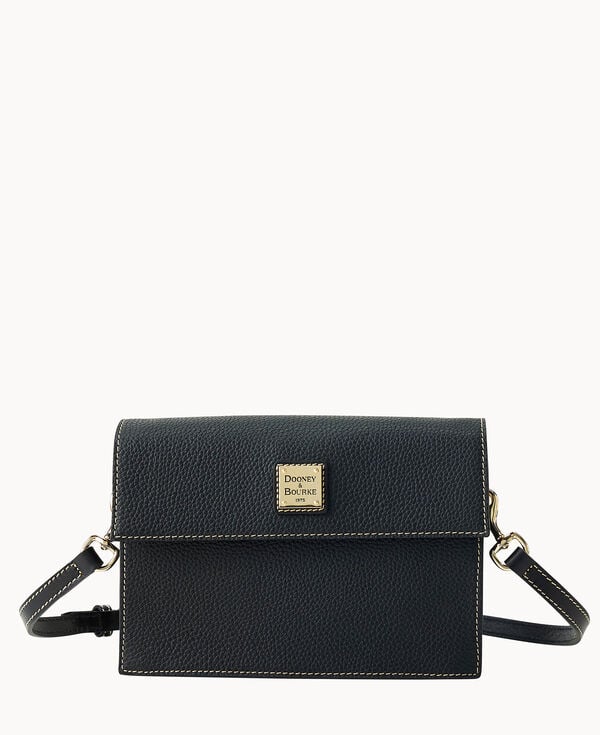 dooney & bourke Pebble Grain East West Flap Crossbody Black Black