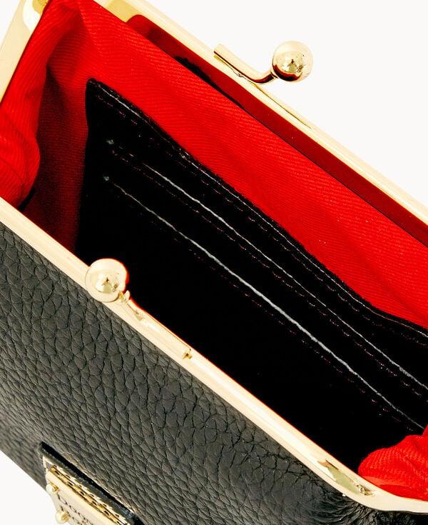 Dooney & Bourke Pebble Grain Large Framed Purse Black Black