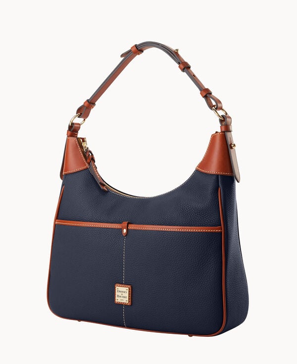 Dooney & Bourke Pebble Grain Rebecca Hobo Midnight Blue