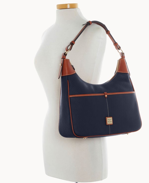 Dooney & Bourke Pebble Grain Rebecca Hobo Midnight Blue