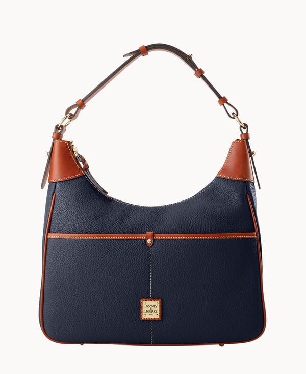 dooney & bourke Pebble Grain Rebecca Hobo Midnight Blue