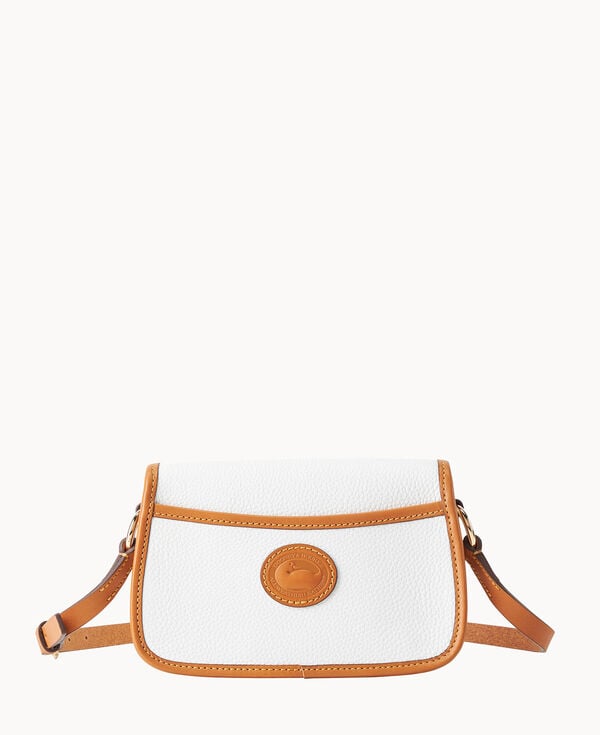 Dooney & Bourke Pebble Grain Turnlock Crossbody 22 Pure White