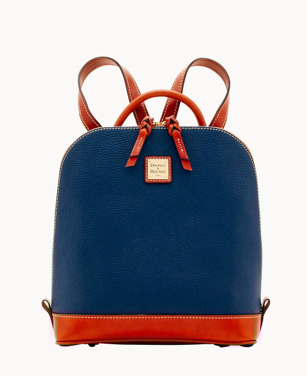 dooney & bourke Pebble Grain Zip Pod Backpack Midnight Blue